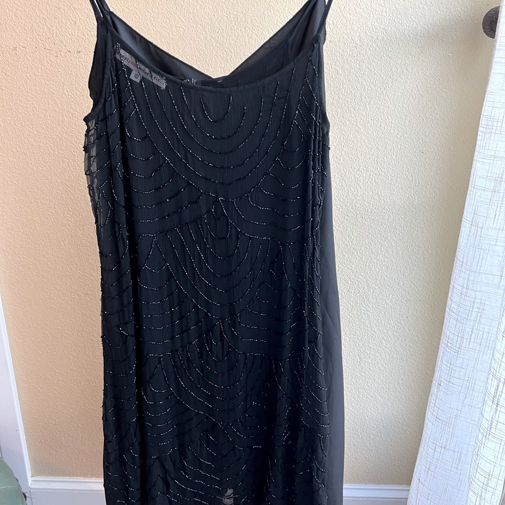 Corey Lynn Calter CLC size 10 after 5 beaded black dress